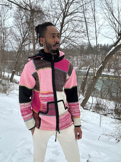 Wool Jacket - Pink Pomegranate